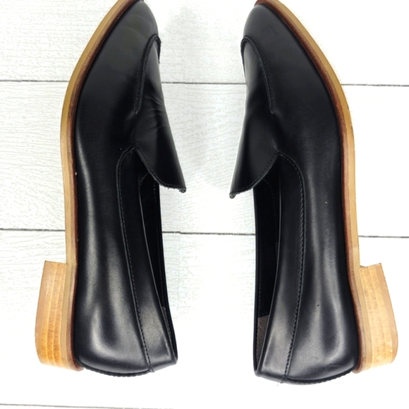Everlane‎ Loafer Black Leather Flat Slip On Shoes Size 8.5 - Picture 8 of 14